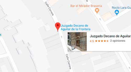 plano del registro civil de Aguilar de la Frontera